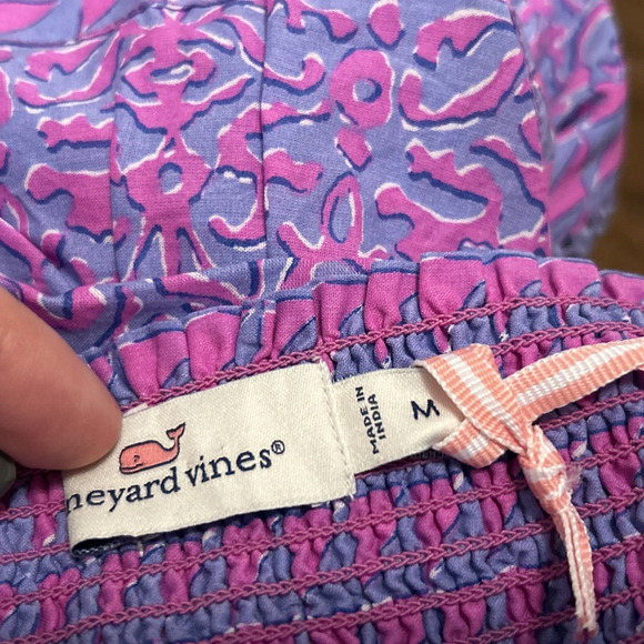 Vineyard Vines Sz M Anegada Block Tiered Ruffled Skirt Bayside Blue Purple NWT - Picture 4 of 7